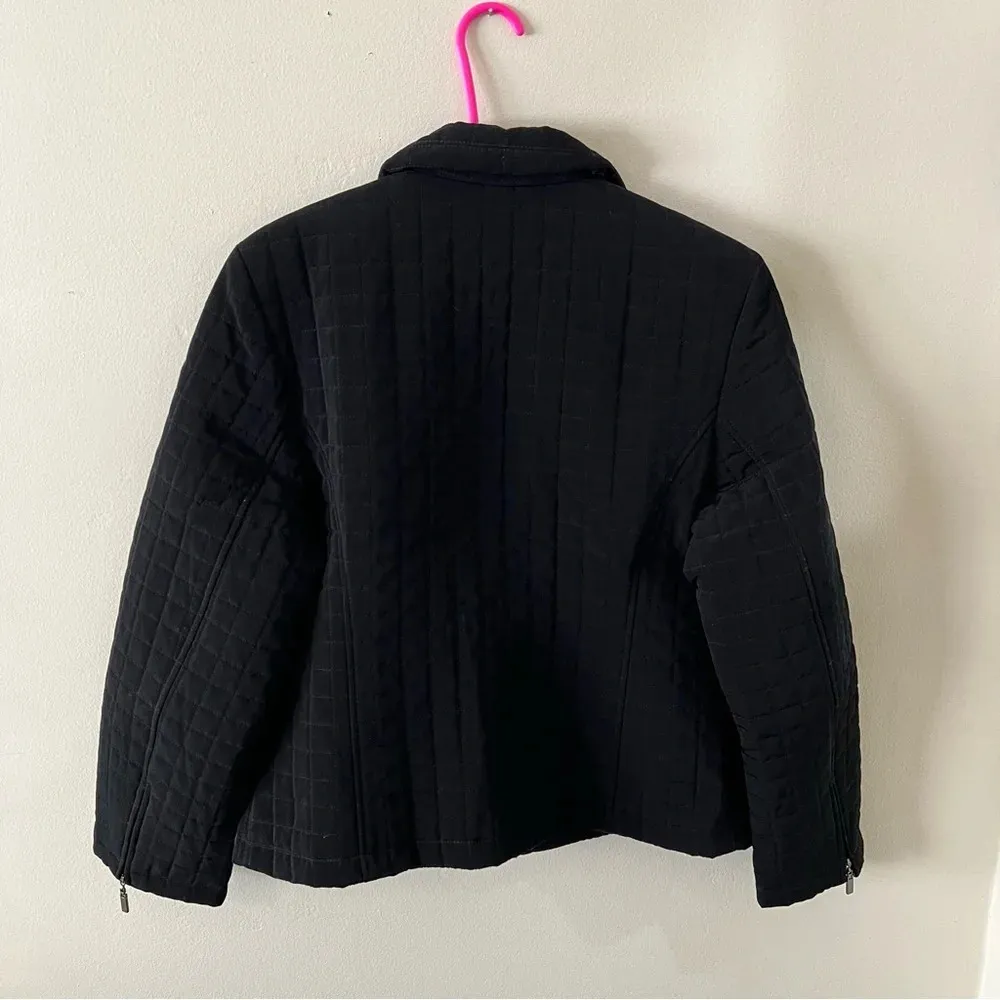 Women’s Black Gallery Quilted Barn Jacket Coat sz PL EUC - Image 2