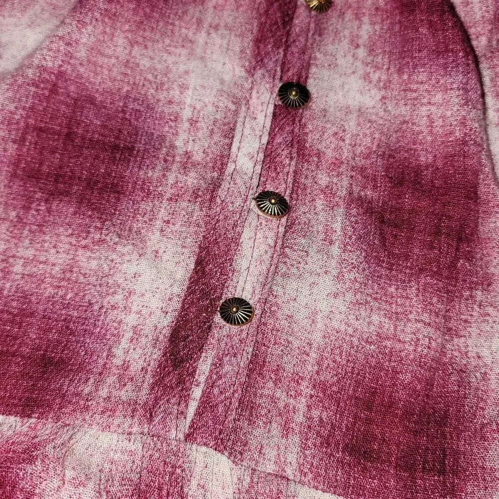 Maeve‎ Anthropologie Womens Cavalon Peplum Plaid Pink White Shirt Blouse XS - Image 2