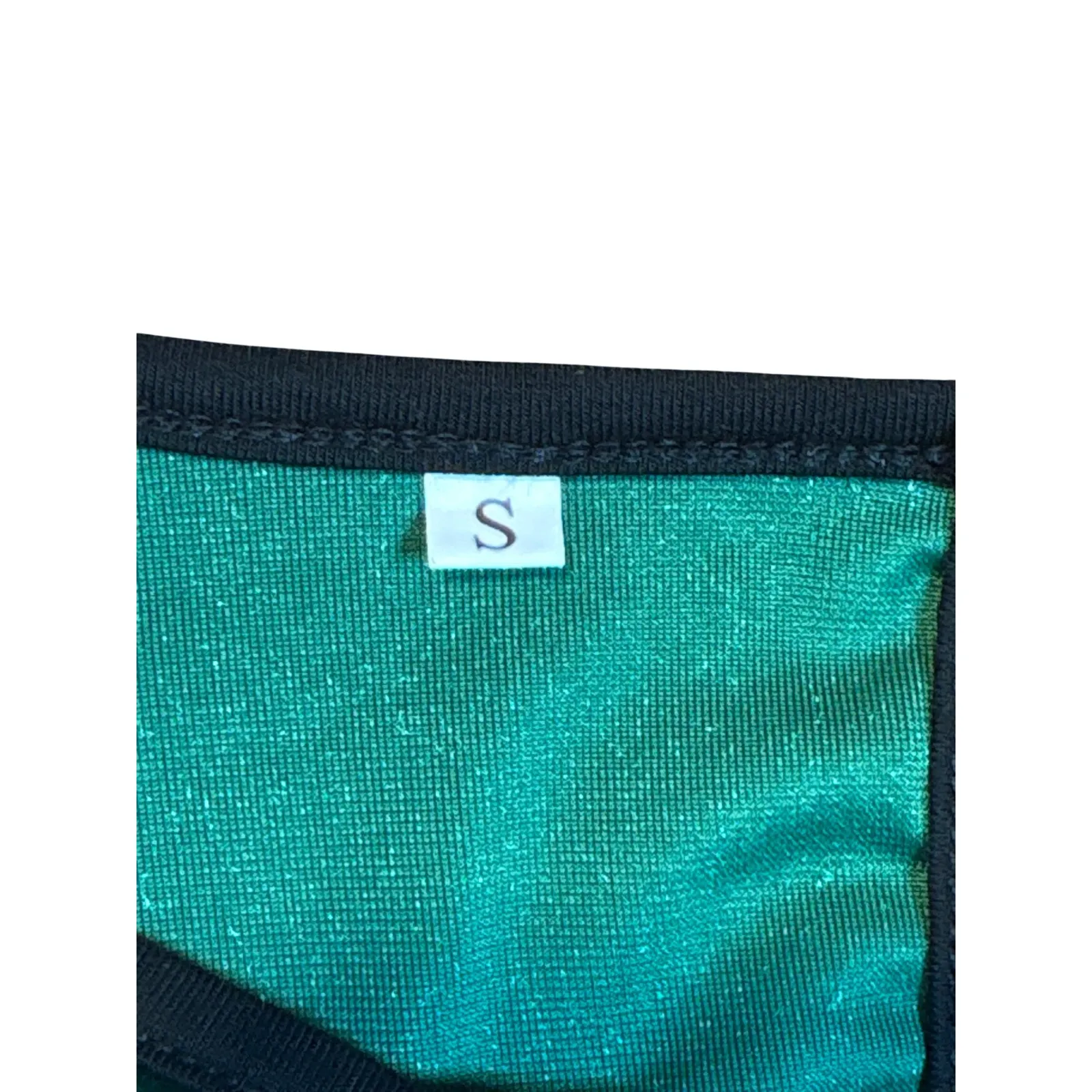 Velvet Bishop Sleeve Top Emerald Green Keyhole Back Holiday Women Size Small - Image 6