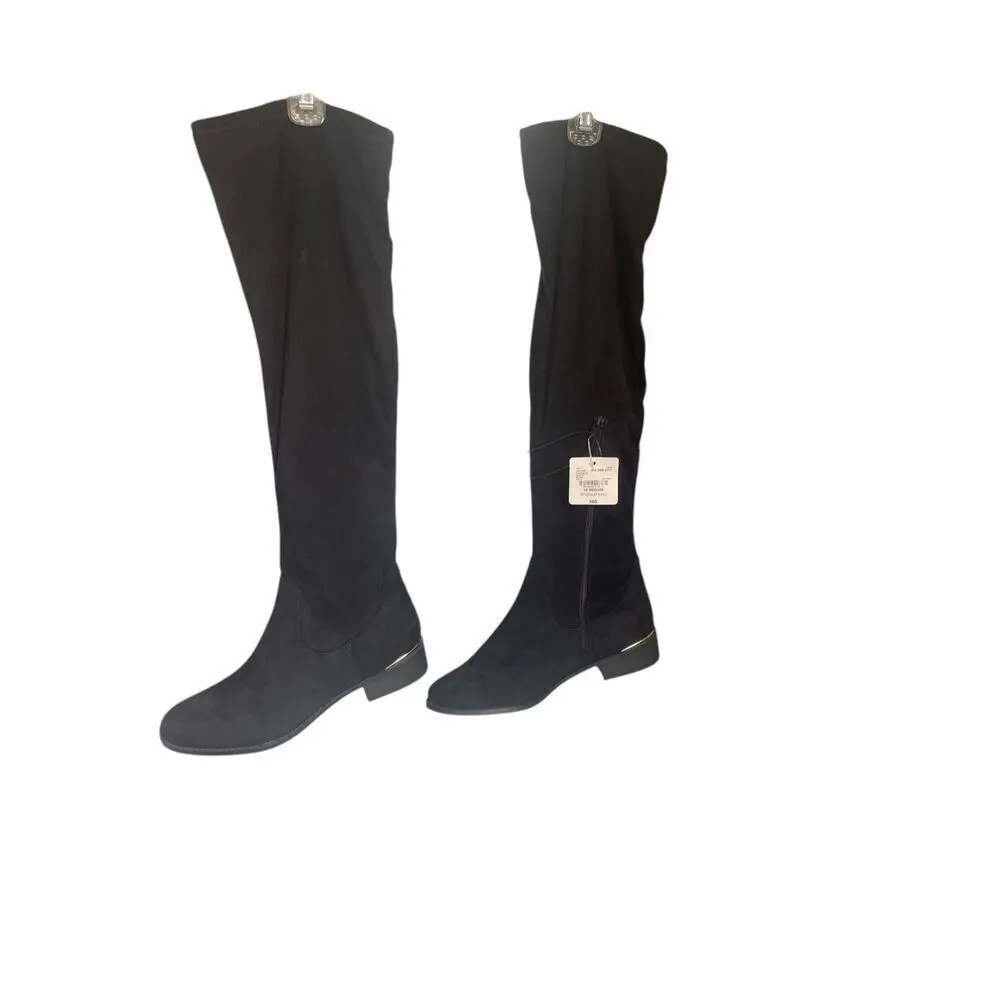 NWT Worthington Women’s Philomena Stacked Heel over the knee Boots Black 10.5 M - Image 4