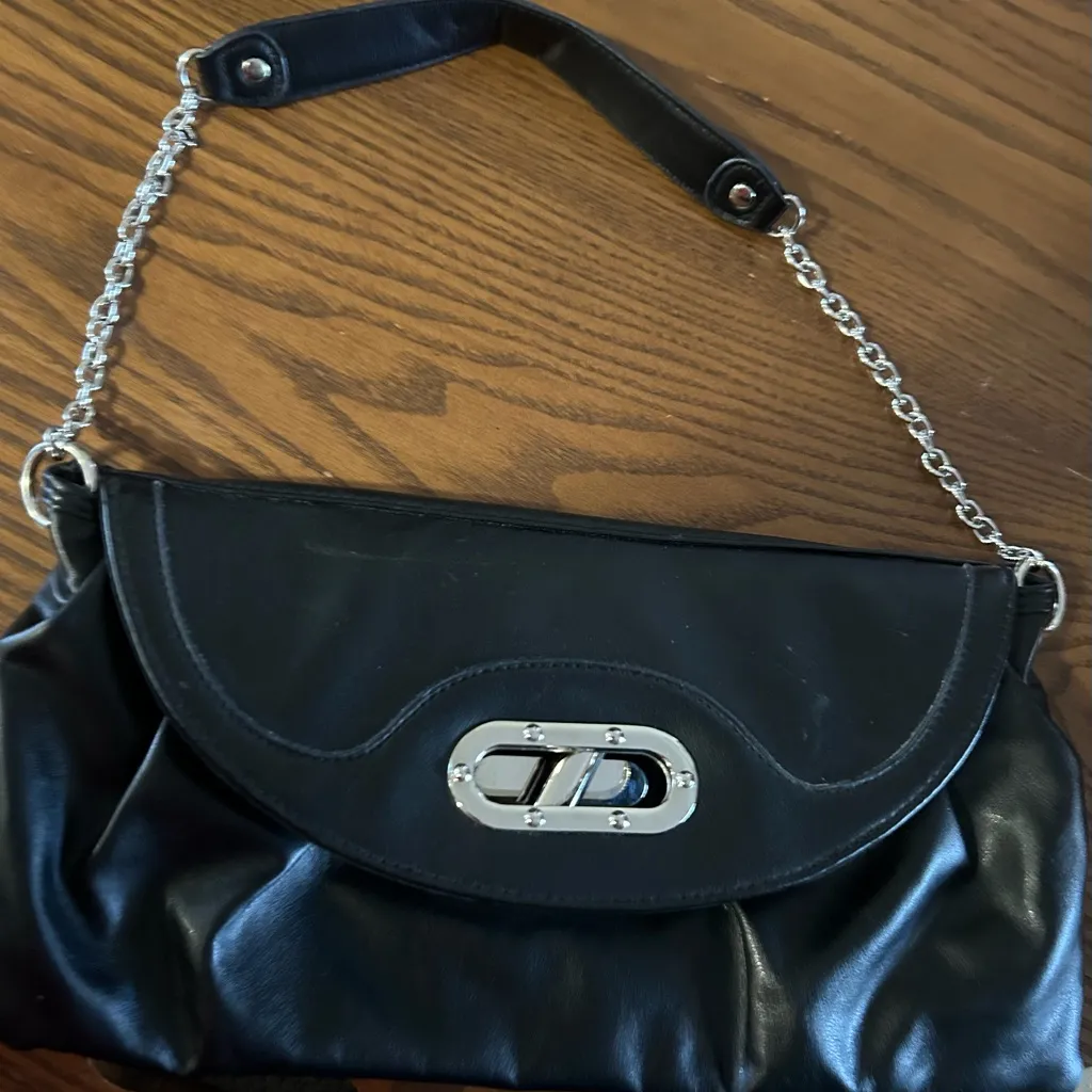 Bag Elegant Black Leather Women's Bag Very Clean! Daisy Fuentes Gorgeous - Image 7