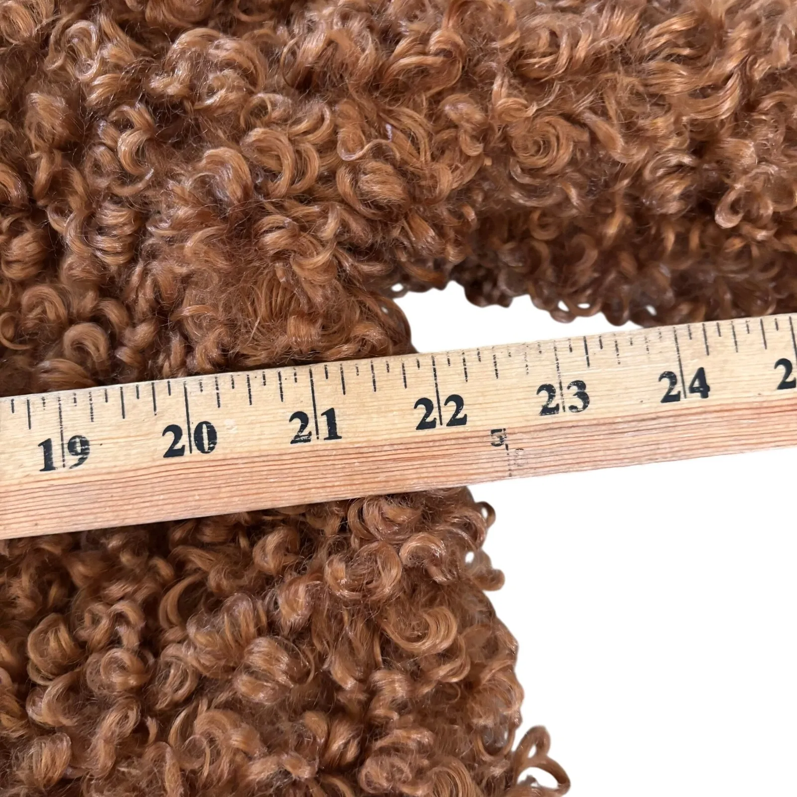 Zara Curly Faux Fur Coat Size M Brown Teddy Jacket Maximalism Shearling - Image 4