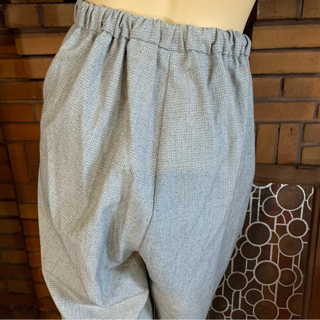 SAG HARBOR STRETCH WOMAN GRAY GRID PATTERN CROPPED PANTS (24W) - Image 10