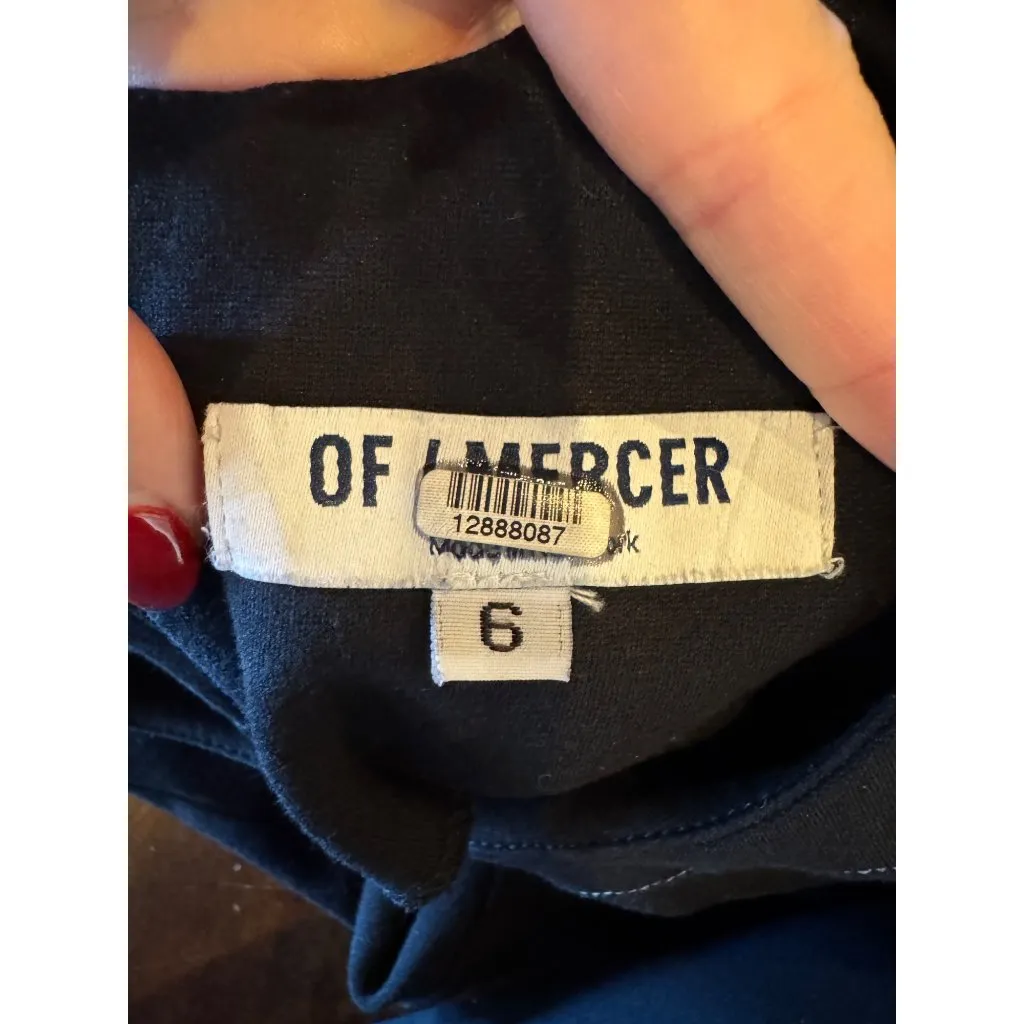 Of Mercer Dress Women‎ 6 Black White Stitching Sleeveless Back Zip Sheath Mini - Image 10