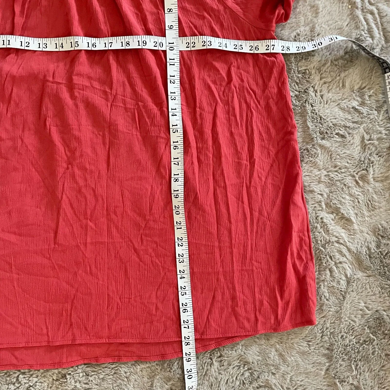 Torrid Women's Coral Boho Embroidered Ruffle Trim‎ Blouse Size 2X Relaxed Career - Image 12