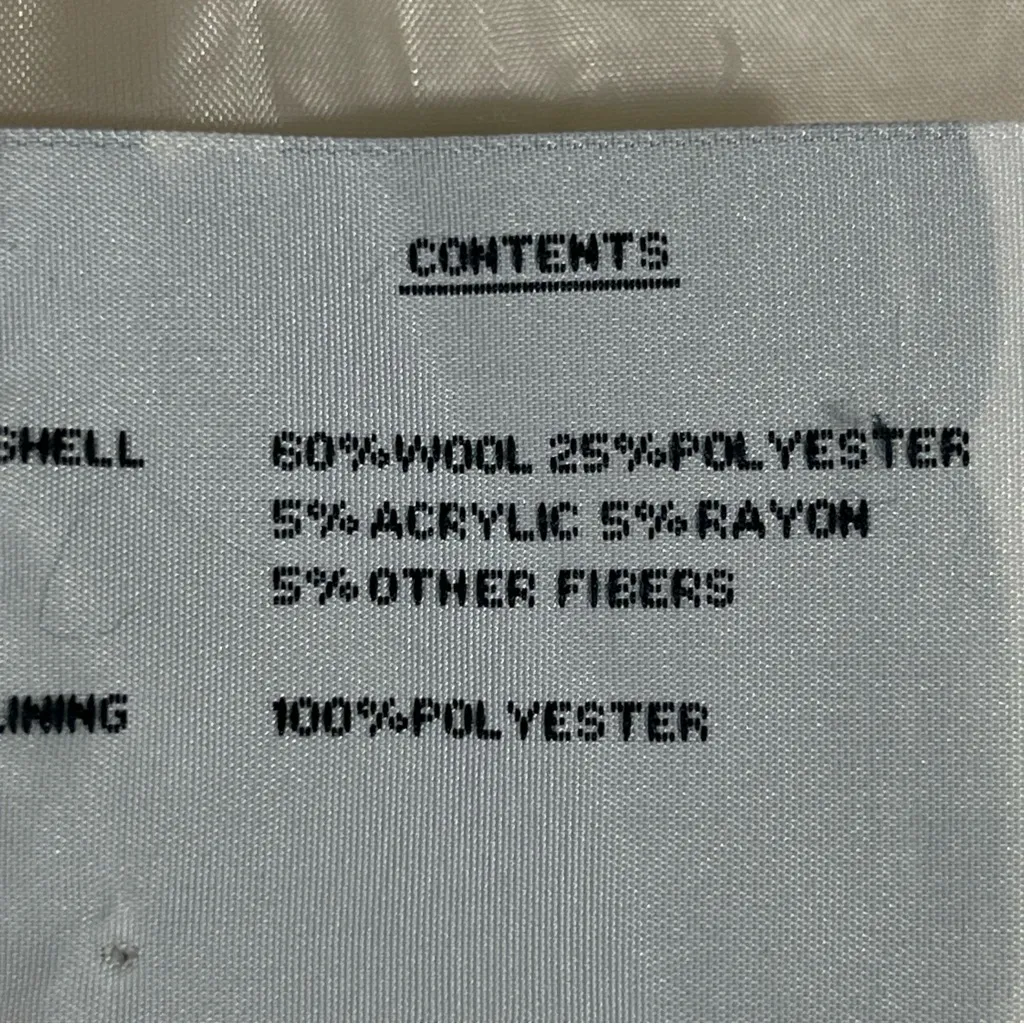 LINEA DONATELLA WOOL BLEND WALKER WOMEN COAT FULLY LINED SINGLE BREASTED IVORY M - Image 11