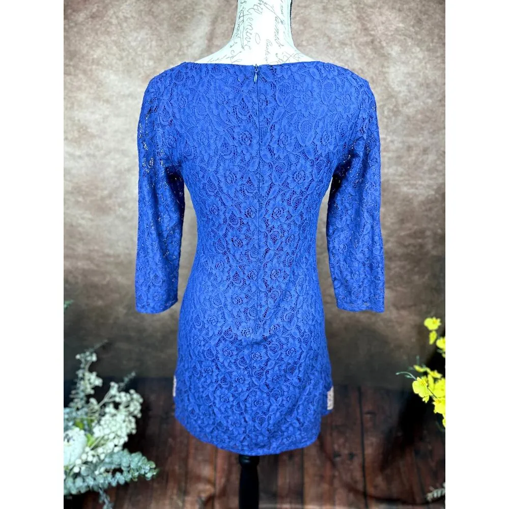 Flying Tomato Embroidered Bodice Dress-Navy Blue M - Image 5