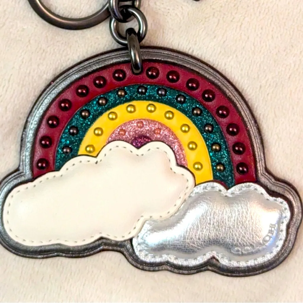 Coach  Studded Rainbow Cloud Keychain/ Bag Charm - Image 3