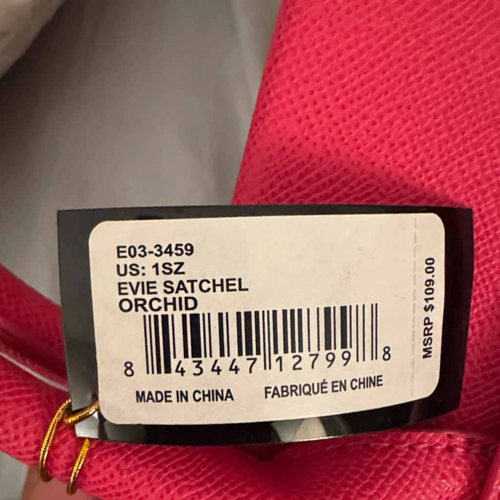 Bebe Hot Pink Satchel with Gold Details - Image 7