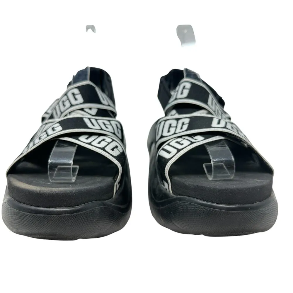 Ugg LA Cloud Sandal Black White Logo Women's‎ Size US 8.5 - Image 3