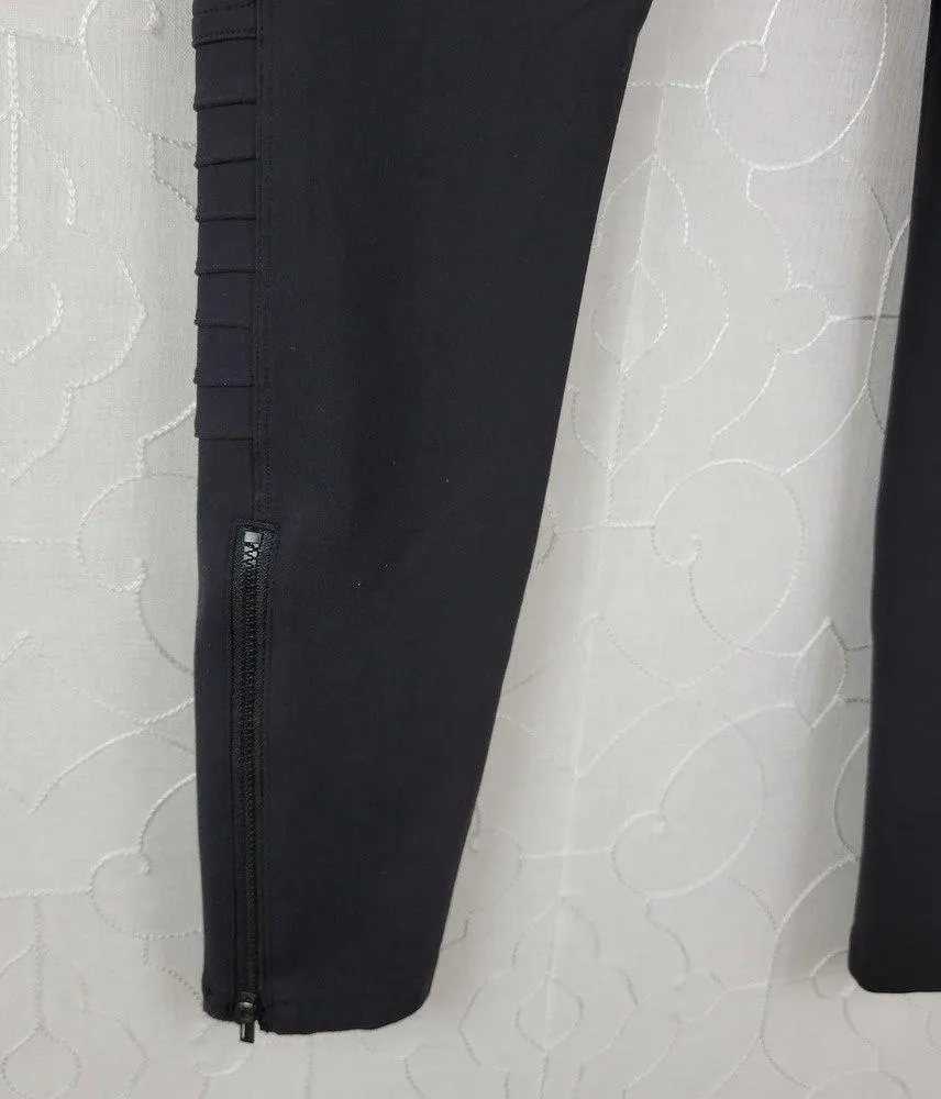 Athleta Delancey Moto Tight Womens Leggings Size S Black High Rise Zip Pockets - Image 7