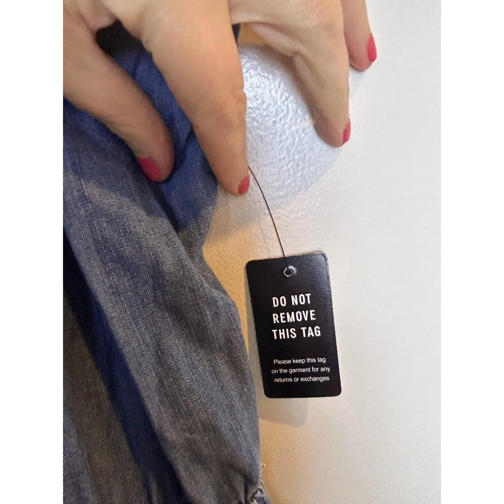 Express Denim Chambray Romper Size Small 90s Kidcore - Image 3