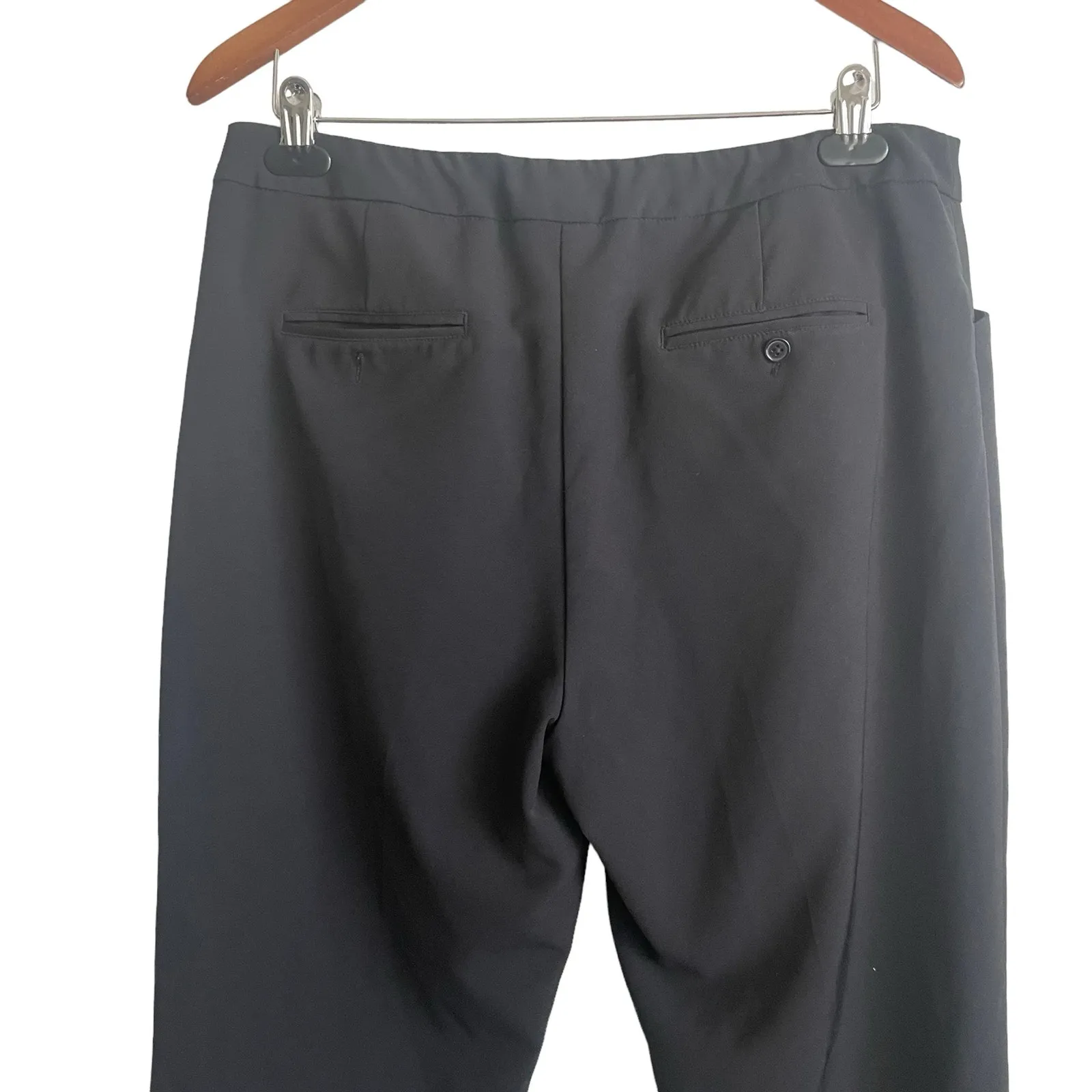 Zac & Rachel Pants Women 12 Black Tapered Leg Elastic Waist Office‎ Minimalistic - Image 5