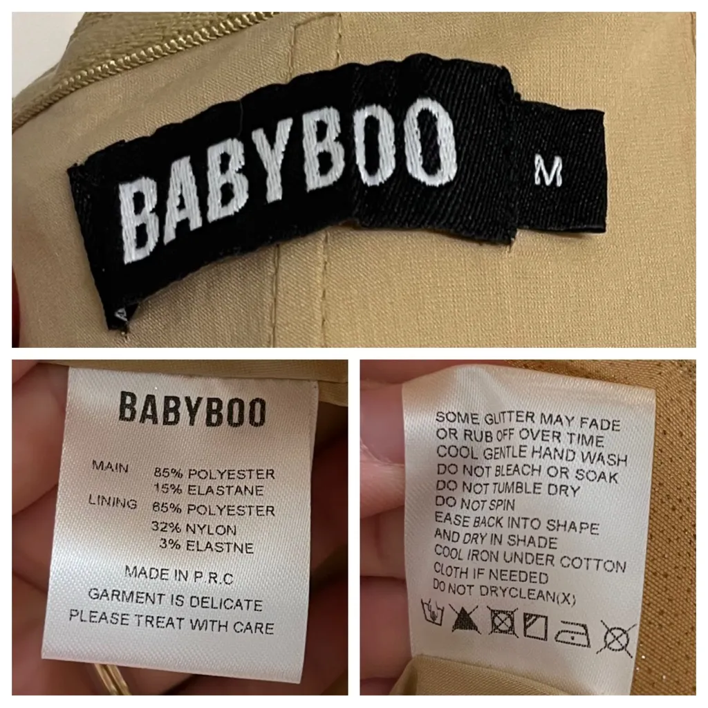 Babyboo Katrina Mini Dress Gold Sparkle Medium - Image 8