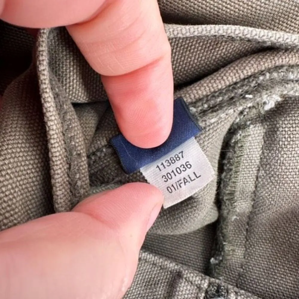 Vintage Y2K‎ Gap Canvas Handpainted Fire Print Crossbody Messenger Bag Green - Image 11