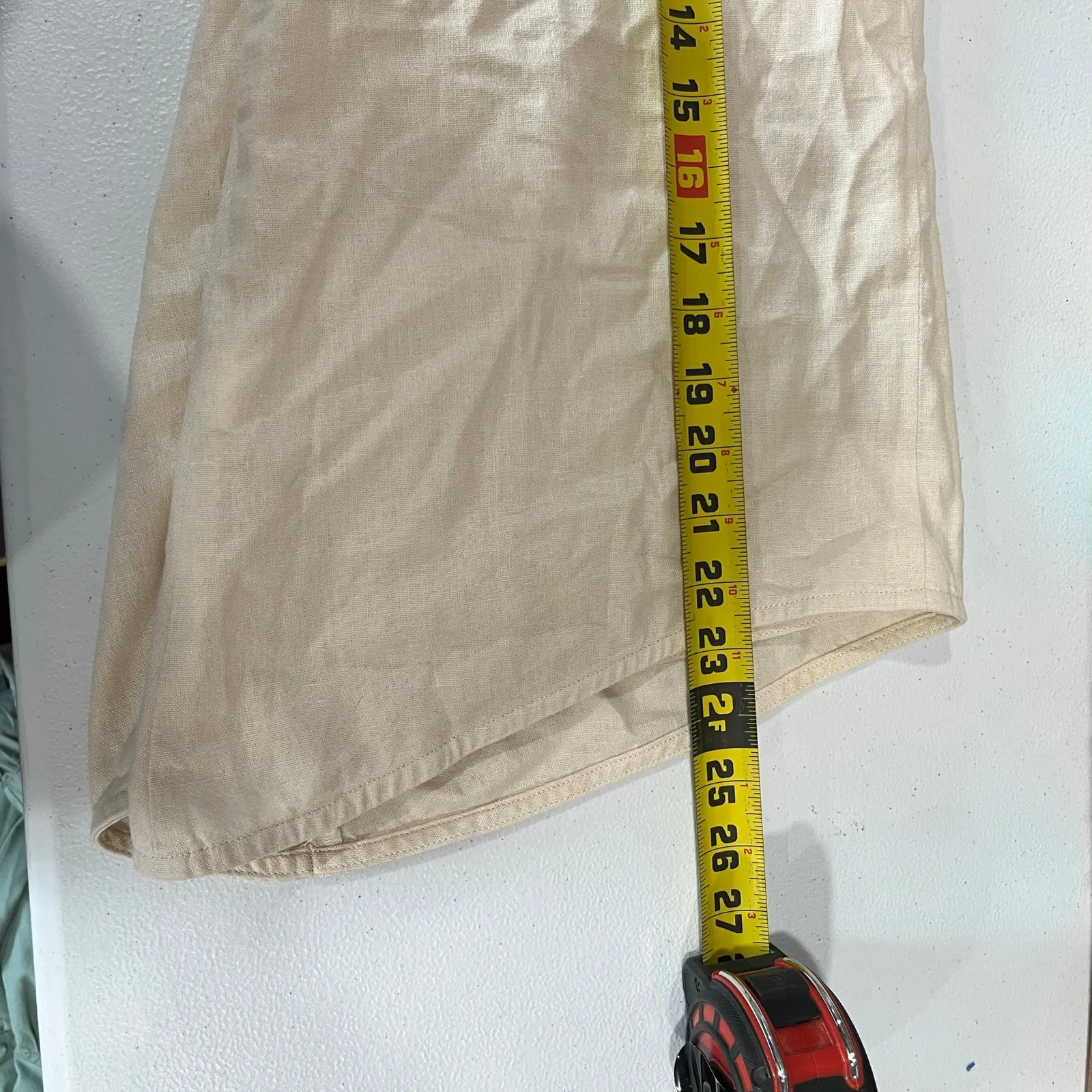 Ursa Minor Linen Blend Cream Asymmetrical Tank Top Womens XS Natural Sustainable - Image 8