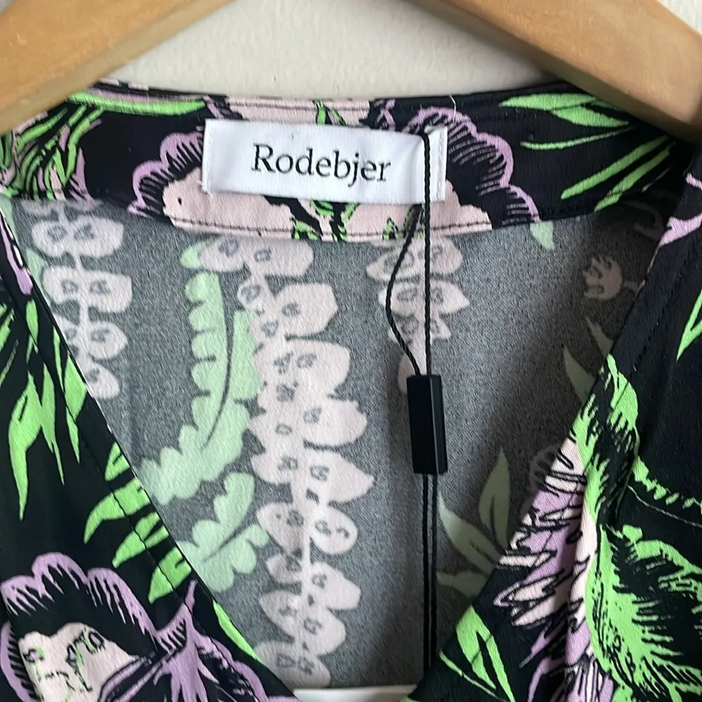 Rodebjer Womens Kandy Vegetal Print Dress Black Multi Size XS - Image 6