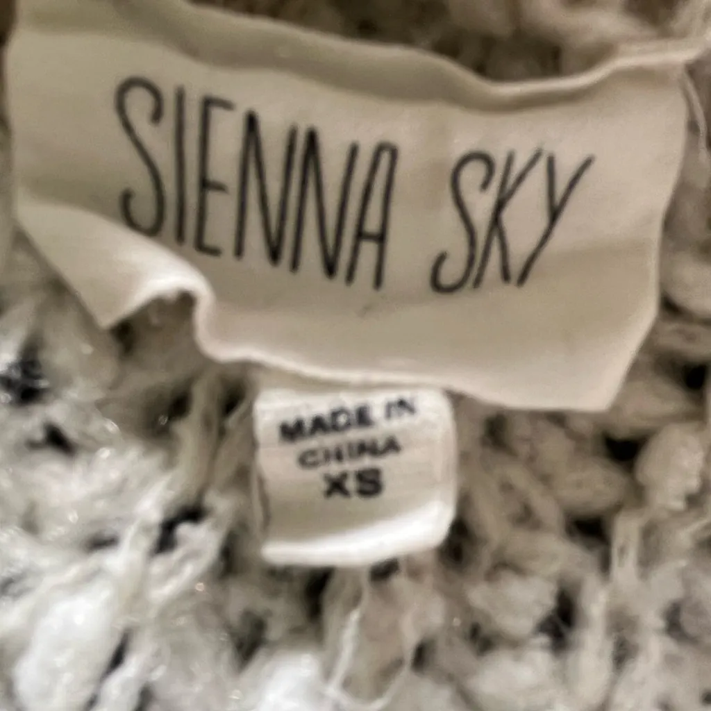 Sienna Sky Cream Chunky Knit Cardigan Sweater SZ XS Long sleeve Cozy Robe - Image 9