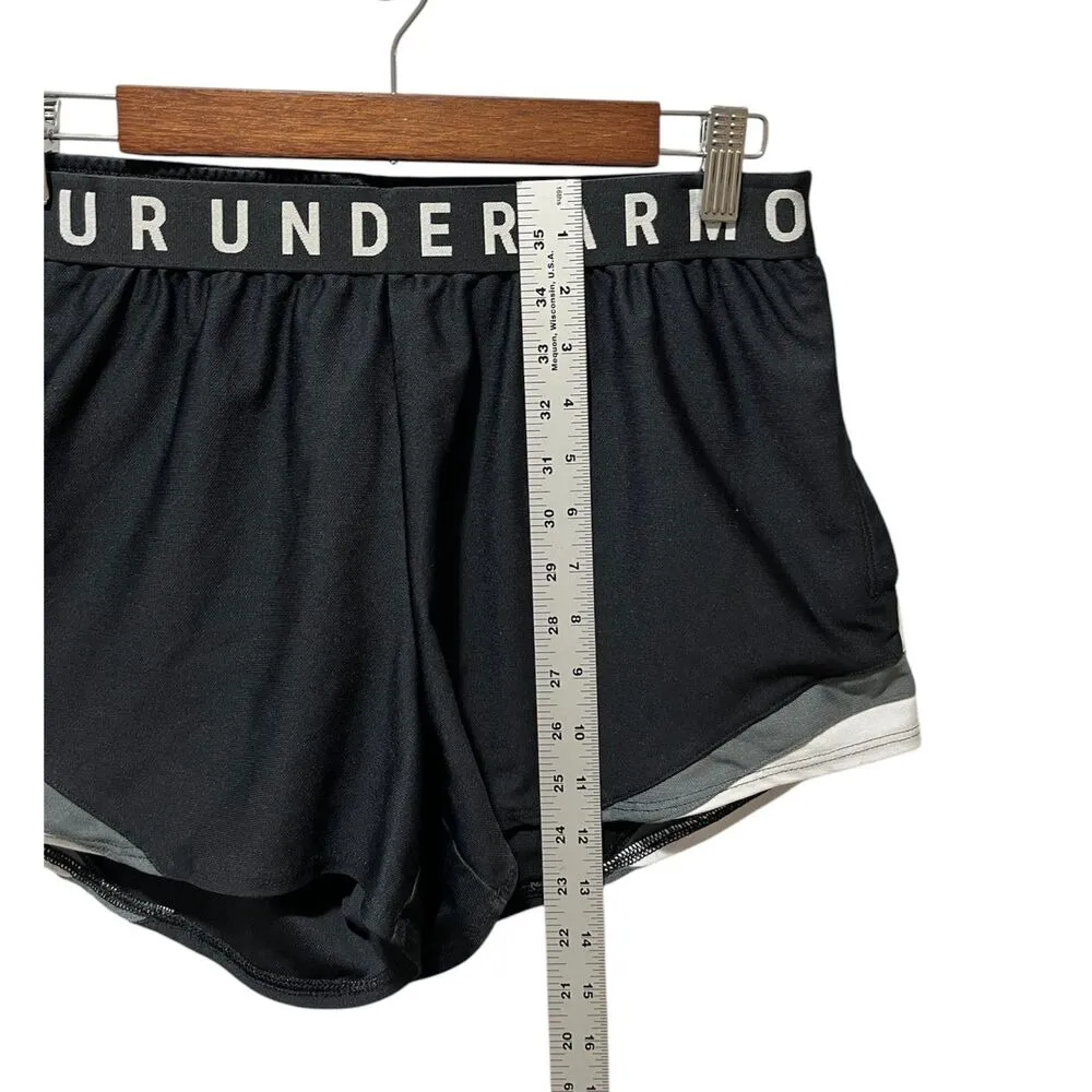 Under Armour Women's Play Up Trico Athletic Shorts Black Size Large Loose - Image 7