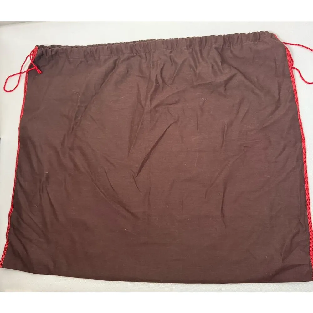Coach Dust Bag Brown Red Drawstring Large 18 x 23 Storage Cotton - Image 2