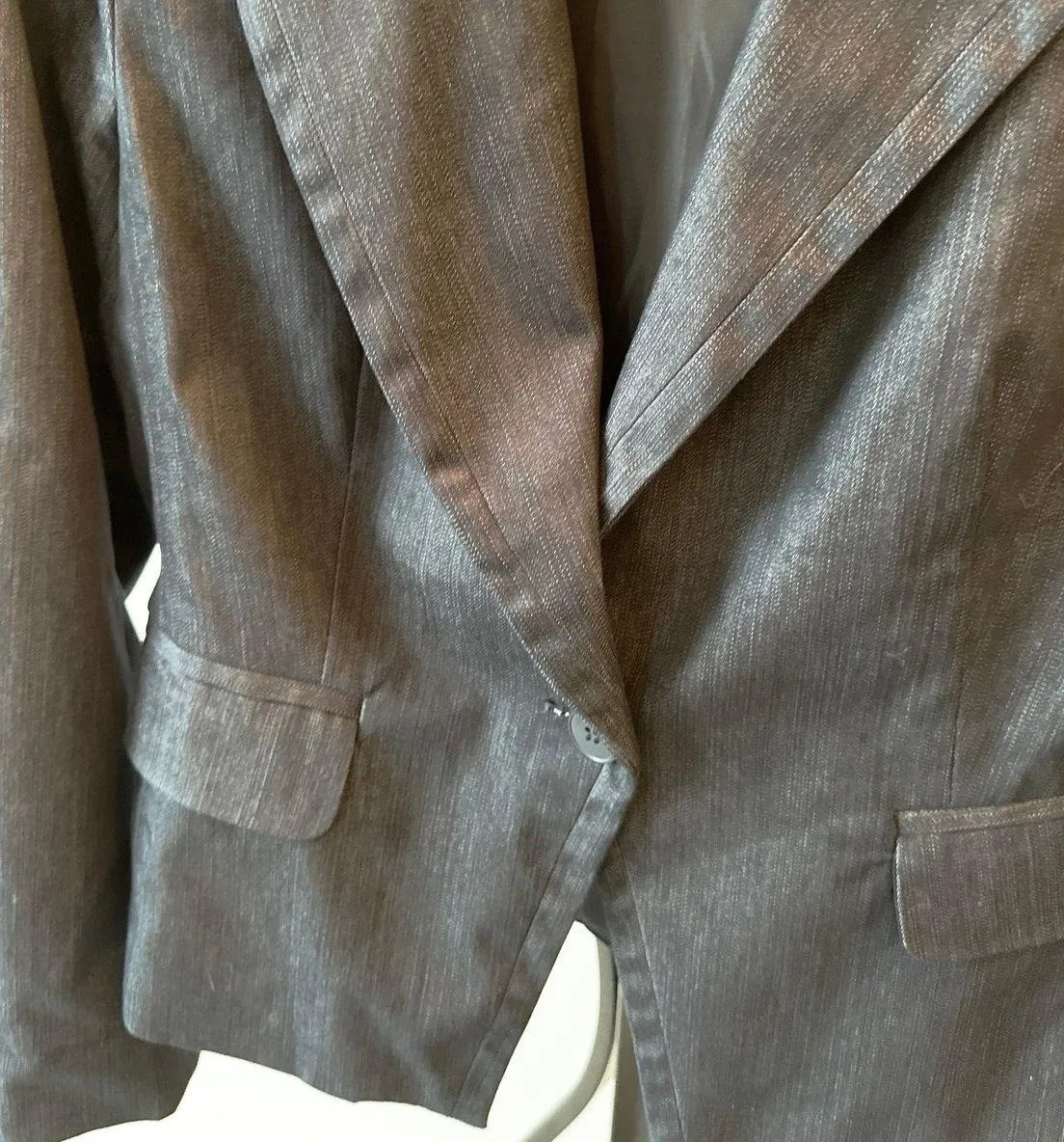 Jones New York Dark Denim Blazer Jacket Women’s Size 12 Classic Business - Image 2