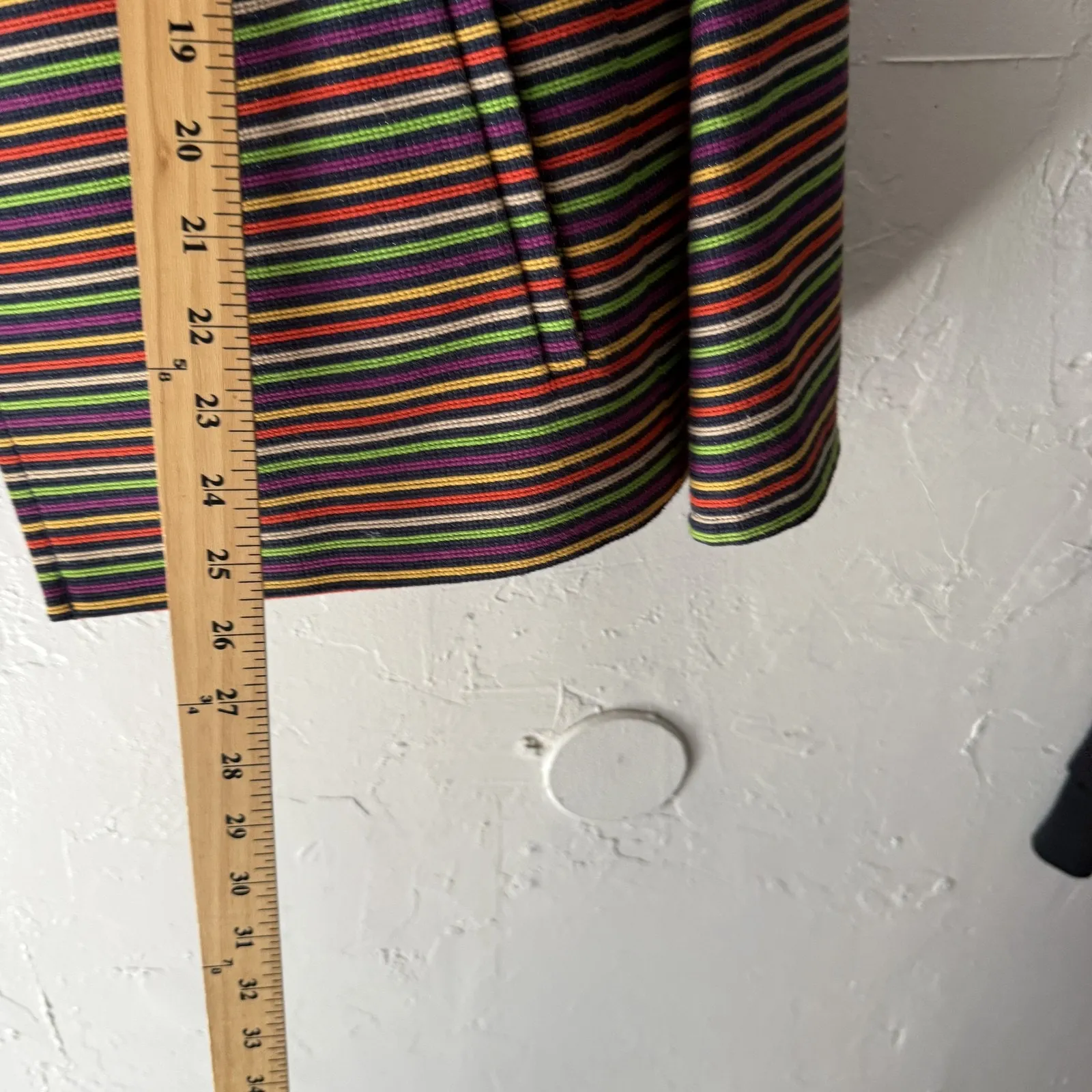 Talbots Blazer Womens 22WP Striped Two Button Lined Cotton Blend Jacket Plus Siz - Image 7