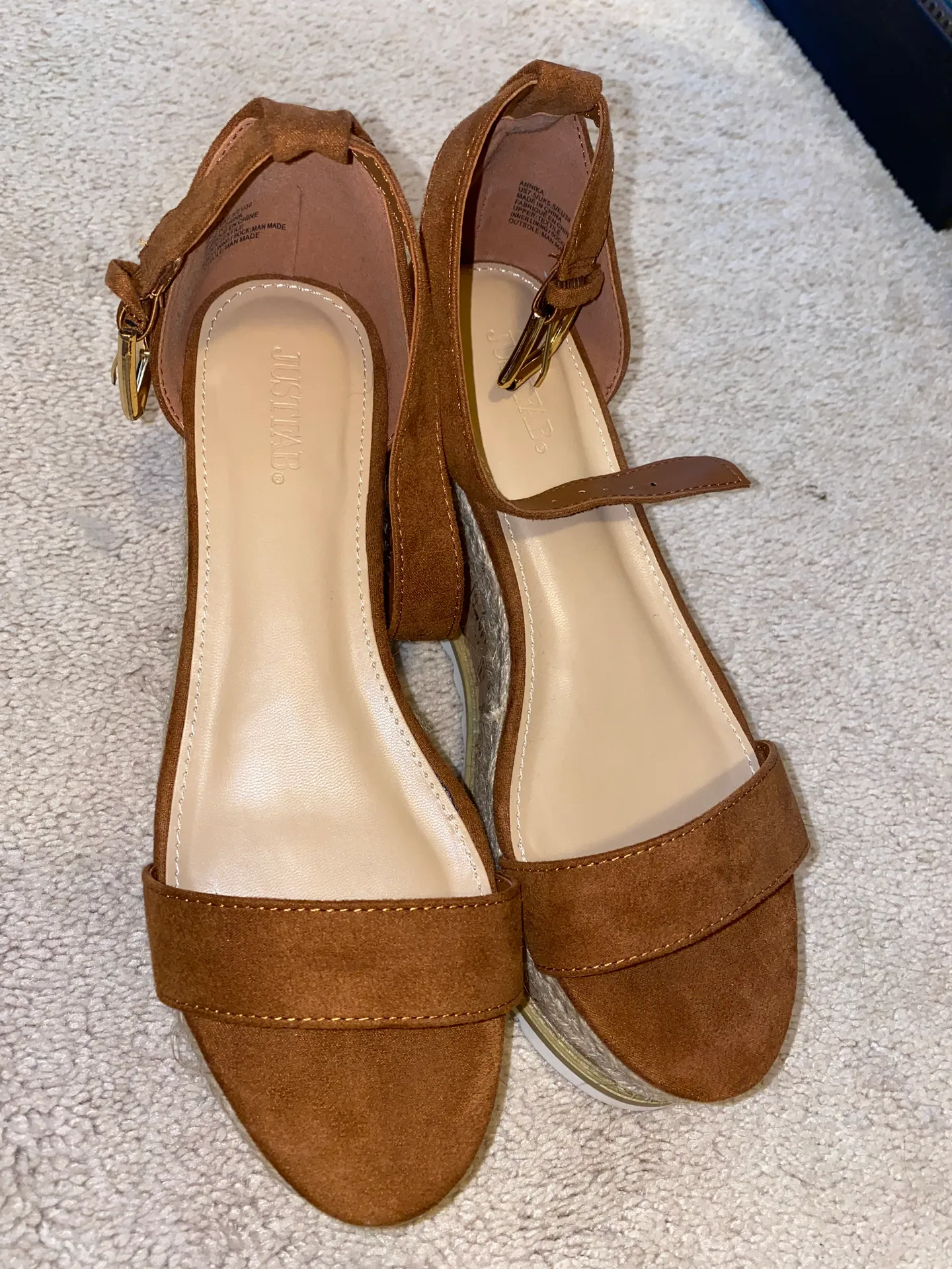 Brown Wedge Sandals - Image 2