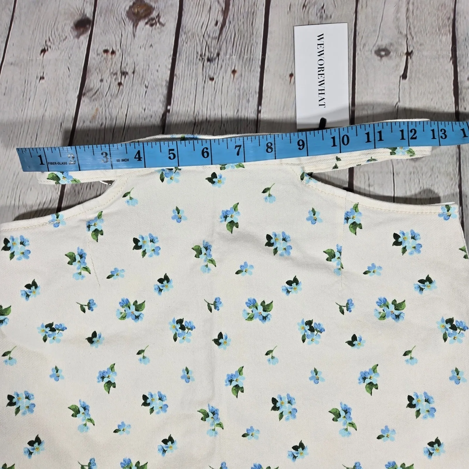 WeWoreWhat Cut Out Skirt in Ivory Watercolor Ditsy‎ S NWT - Image 7