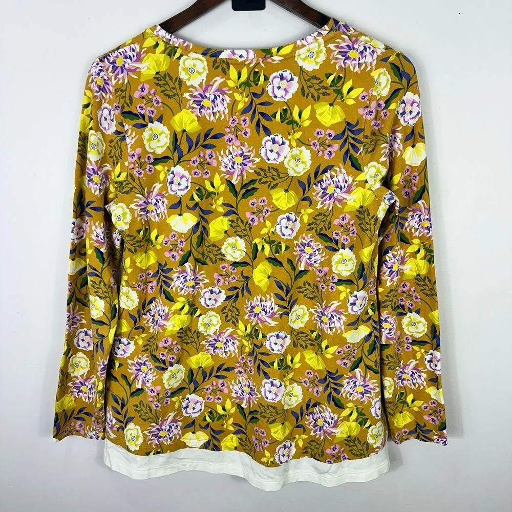 Isaac Mizrahi Live Top Women Small Floral Print Cottagecore Preppy Garden Party - Image 2