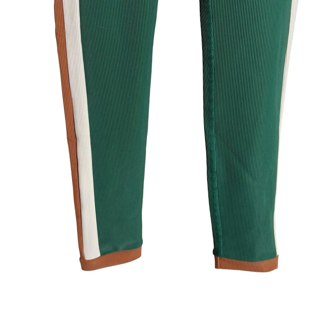 Beach Riot Sport Melinda Colorblock Ribbed Green Mid Rise Leggings Size Medium - Image 7