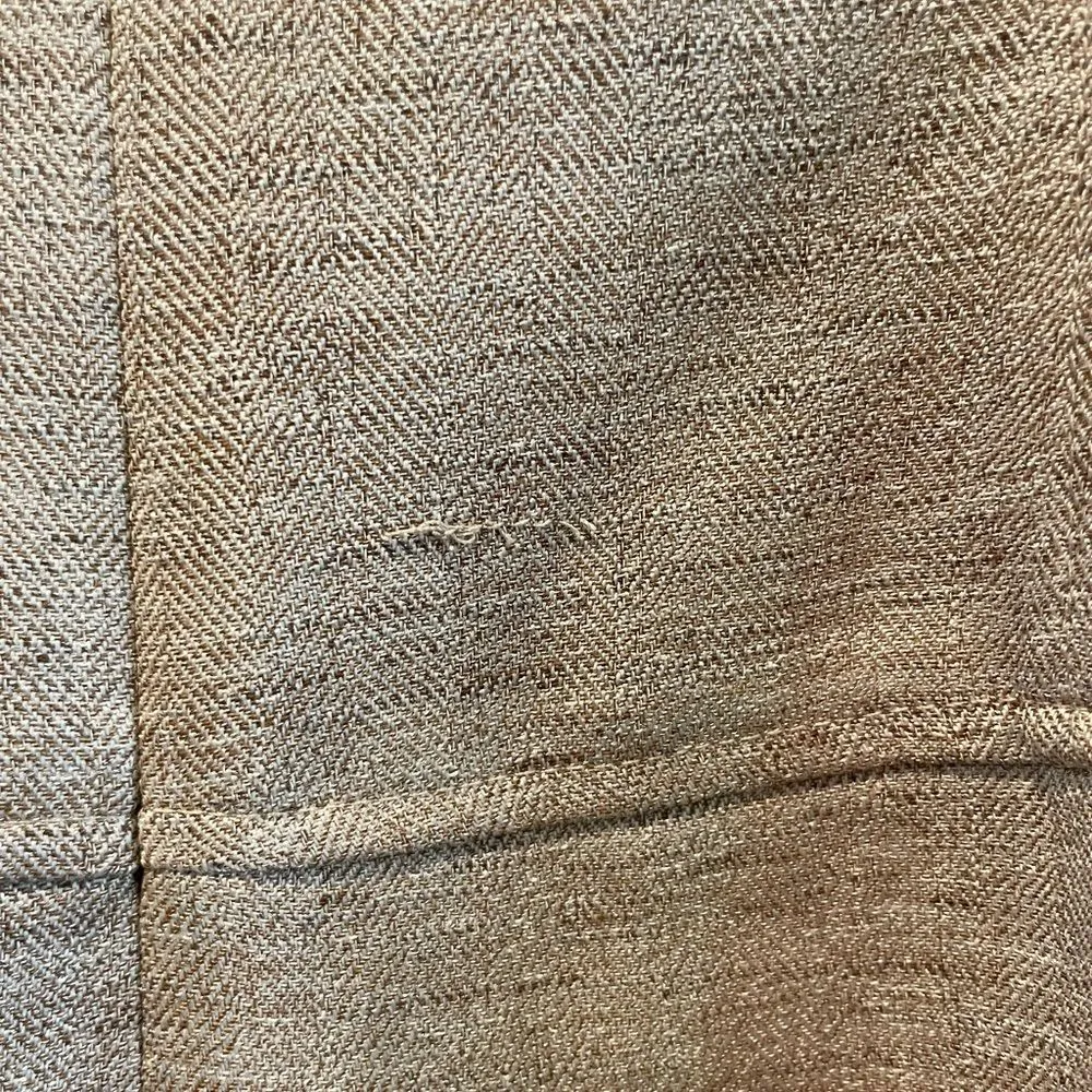 Anne Klein Fit & Flare‎ Midi Dress Half Cap Sleeves Tweed Beige Tan Size 4 - Image 9