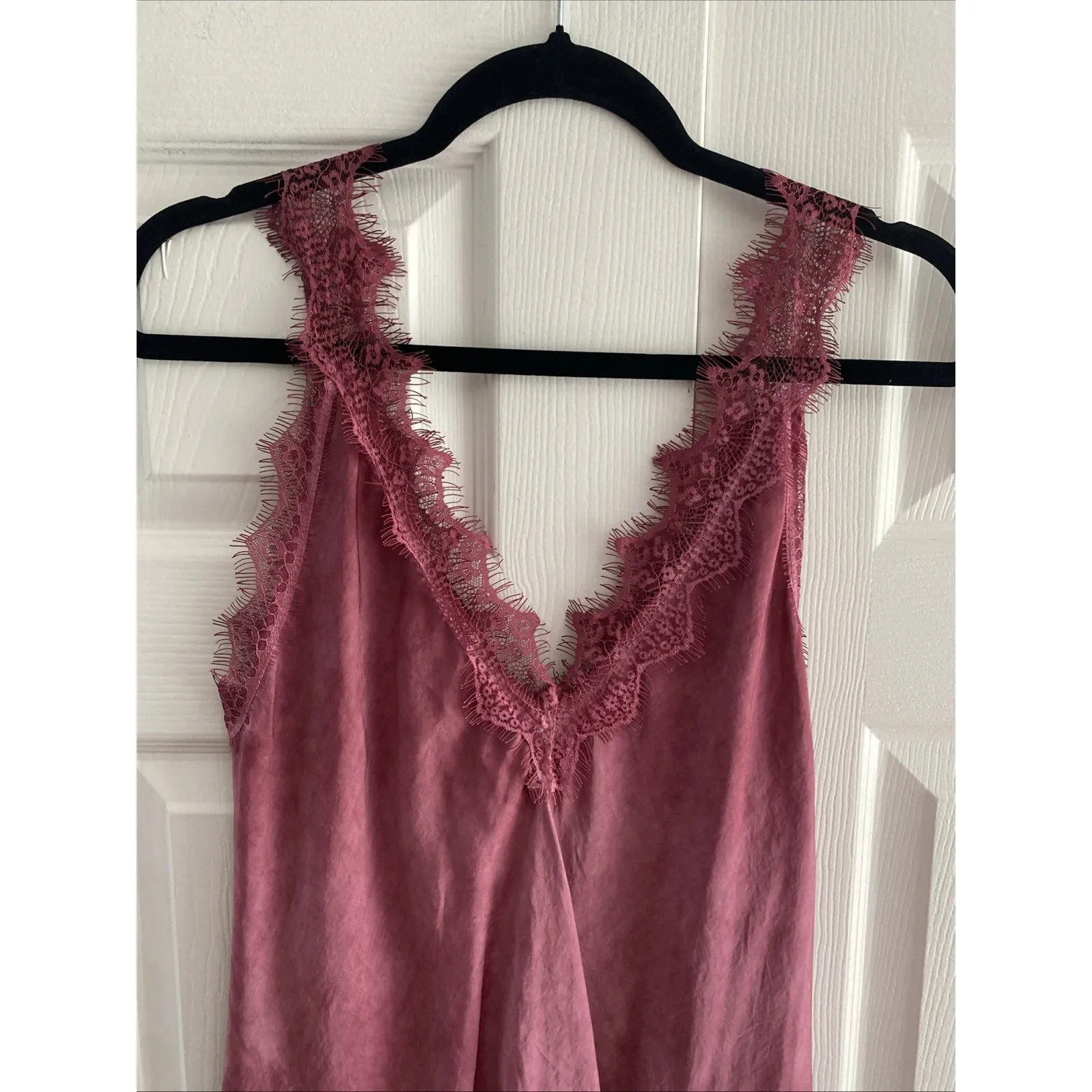 Burgundy Lace One Size Tank Italy Feminine Free Size Ethereal Red - Image 3