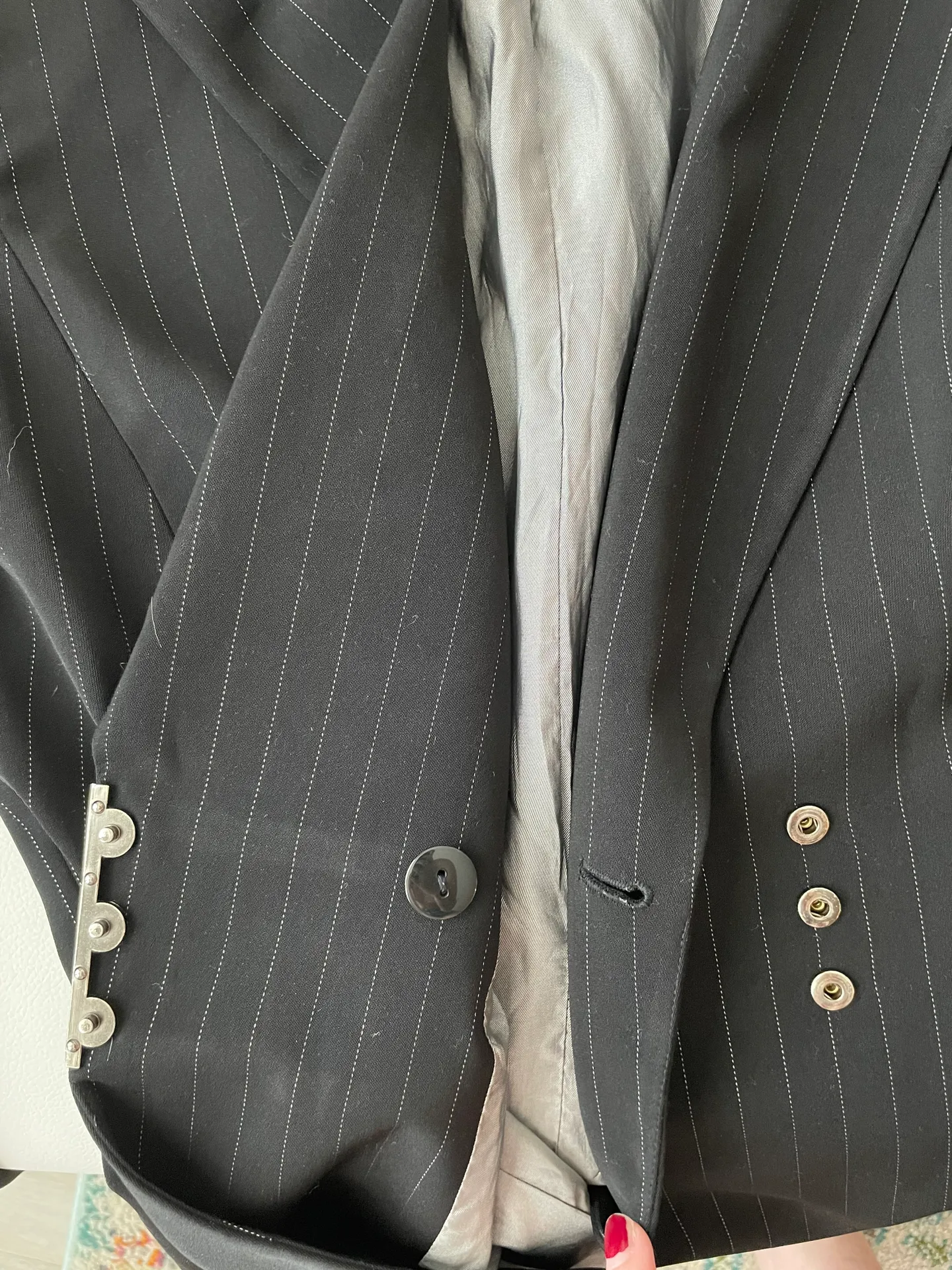 Vintage Oversized Blazer Black Size L - Image 4