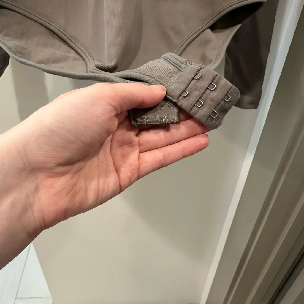 Grey Long Sleeve Bodysuit Gray Size M - Image 6