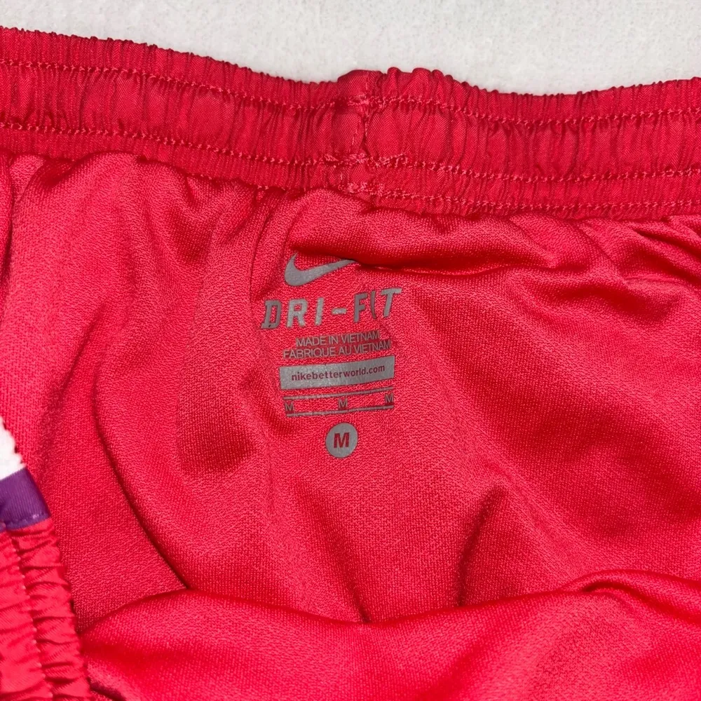 NIKE pink drifit shorts purple trimmed jeans , size medium - Image 2