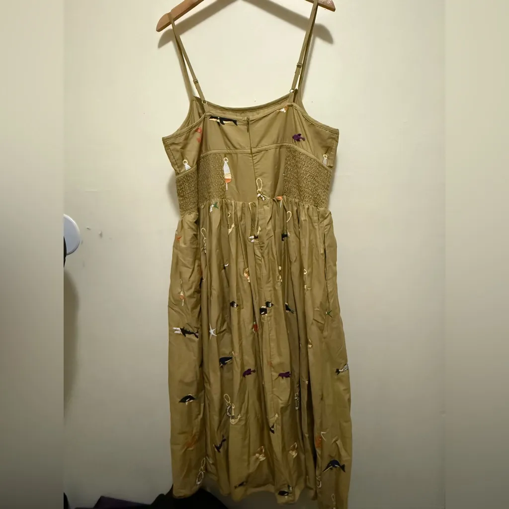 ANTHROPOLOGIE Maeve Sleeveless Square-Neck Drop-Waist Midi Dress - Image 7