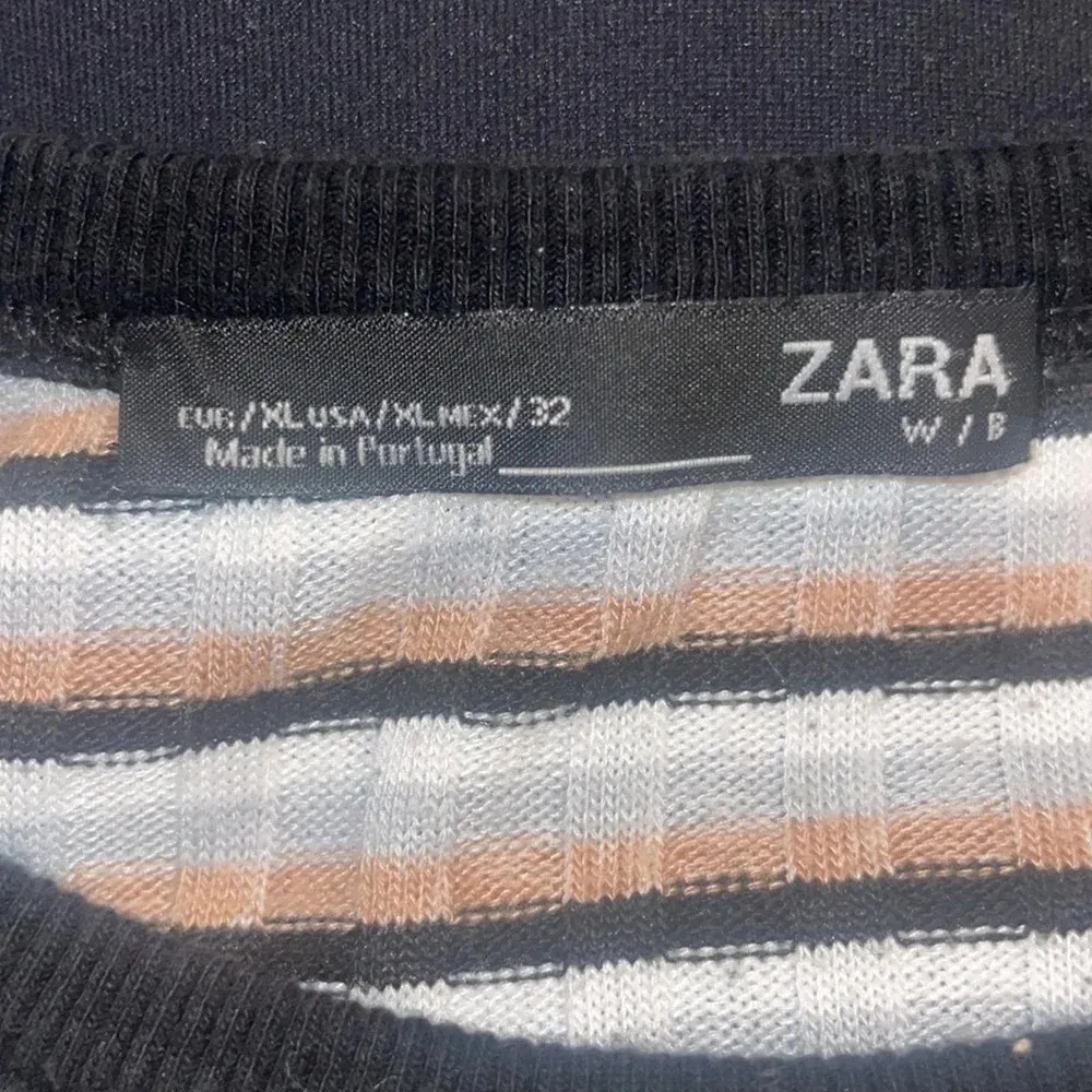 Zara Women’s Size XL Striped Stretch Long Sleeve Shirt - Image 3