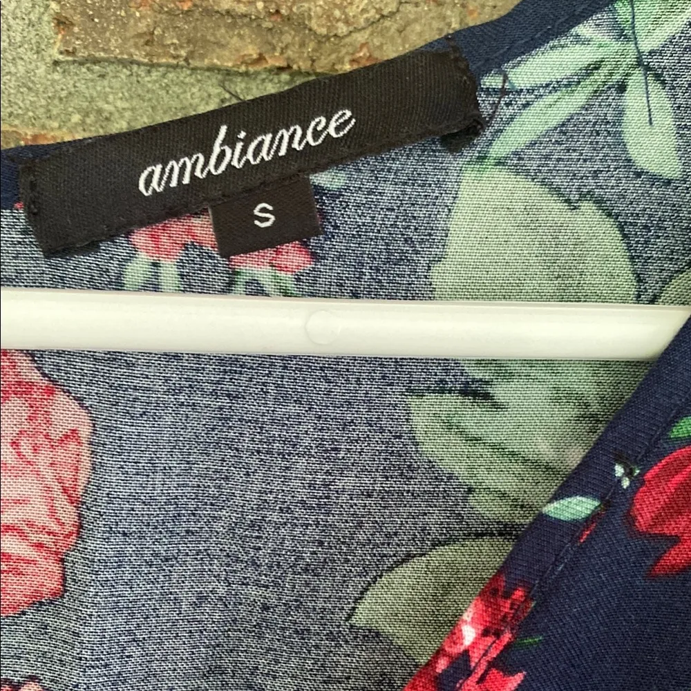 Ambiance Navy Floral Romper Blue - Image 2