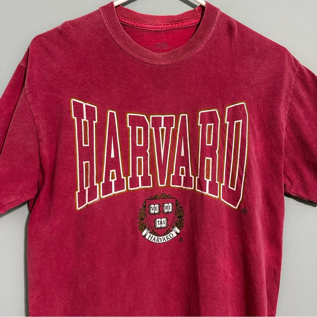 Vintage Harvard Crimson Red T - Image 2