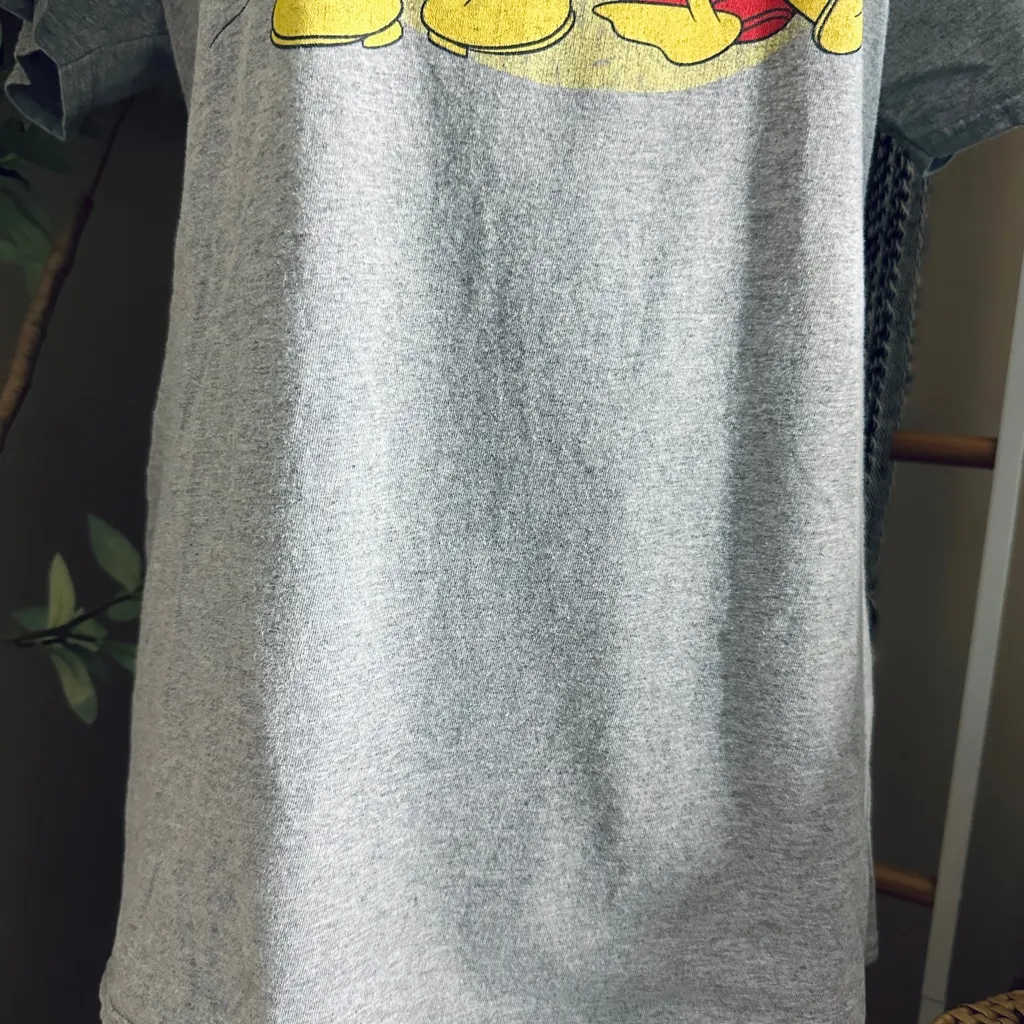 Disney Mickey & Friends Christmas Gray Graphic Tee Shirt - Image 3