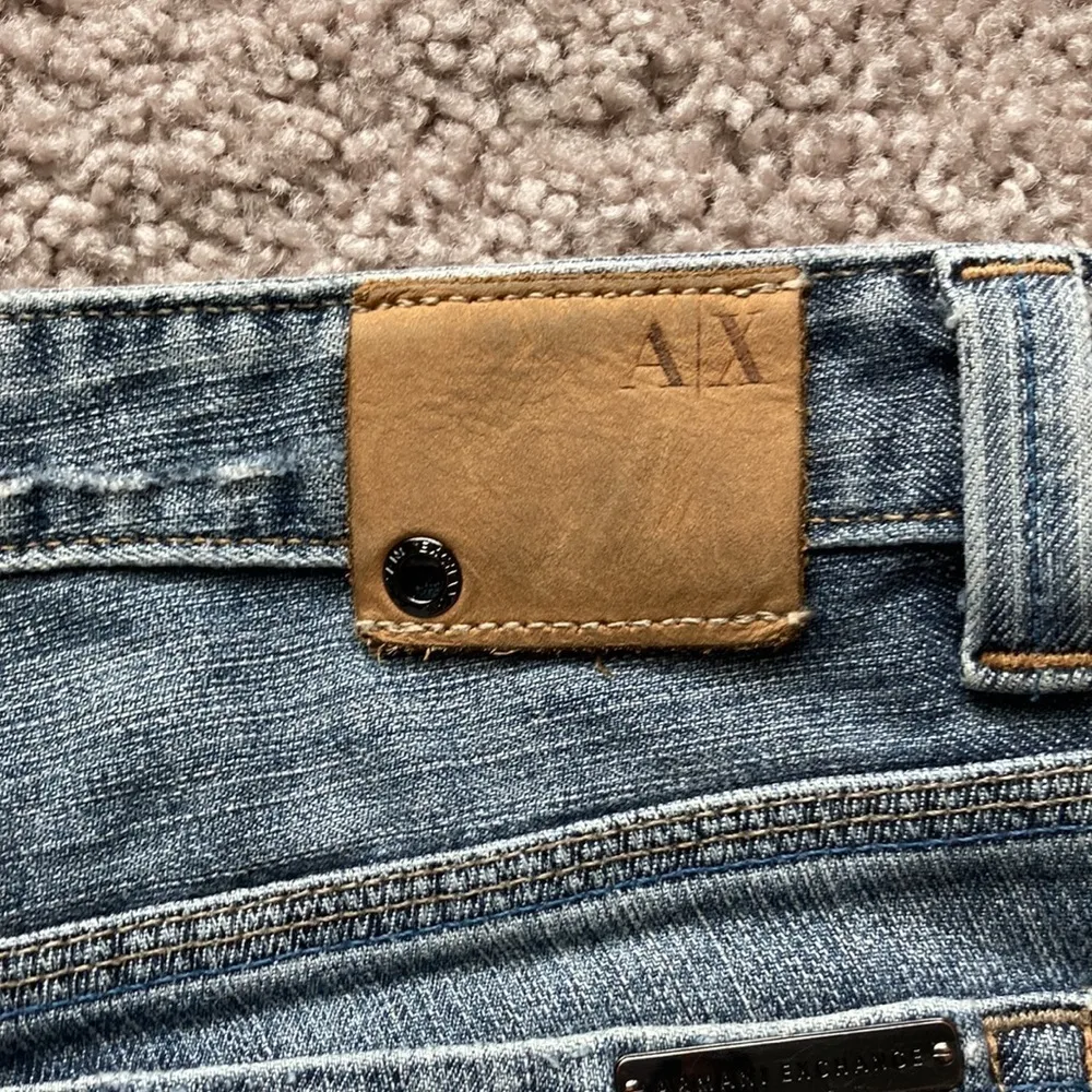 NWT Armani Exchange Low Rise Straight Leg Denim Jeans Women’s Size 2 Tall Blue - Image 10