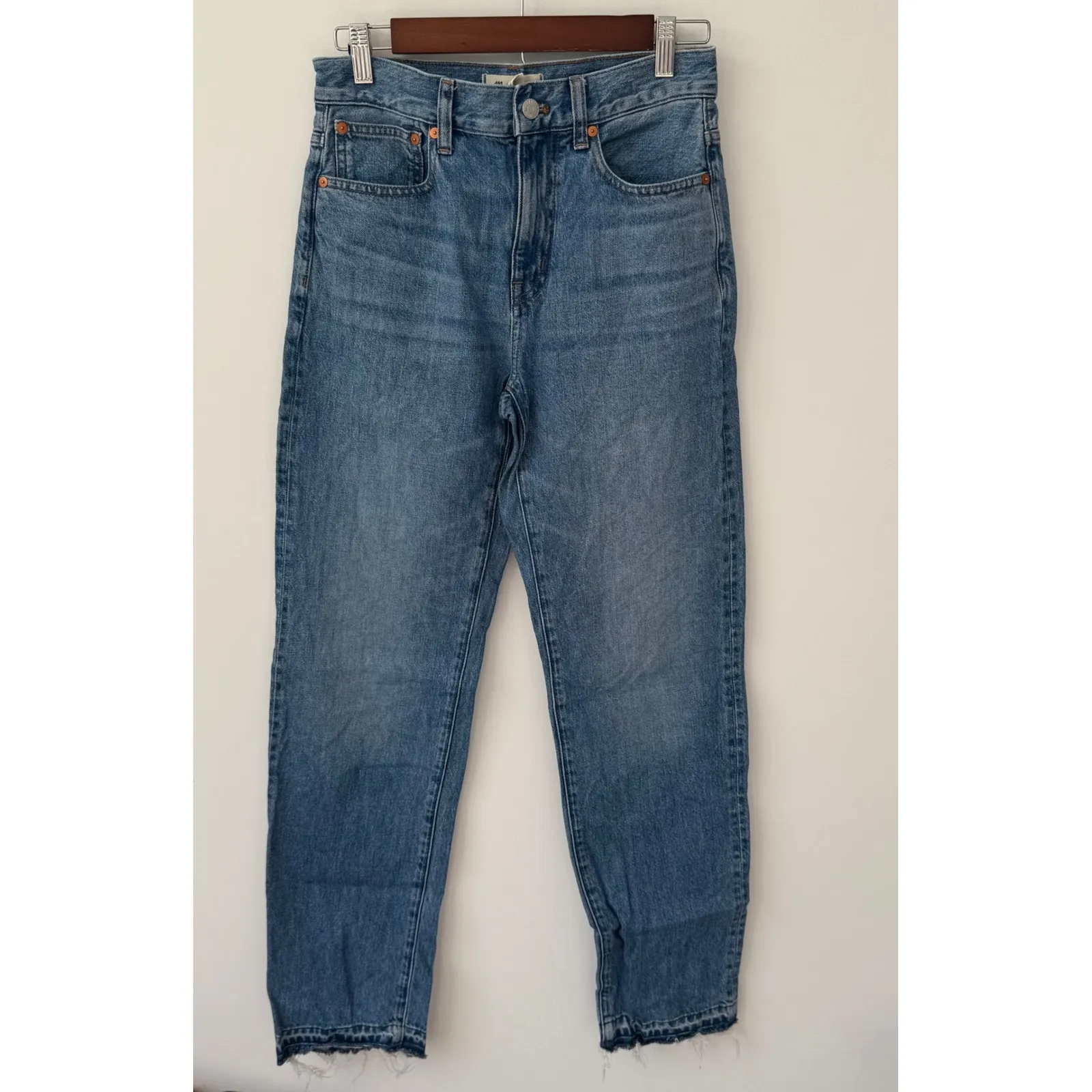 Madewell Women's The Rail Straight Jean‎ AC2 Reston Wash Rigid Size 25 - Image 4