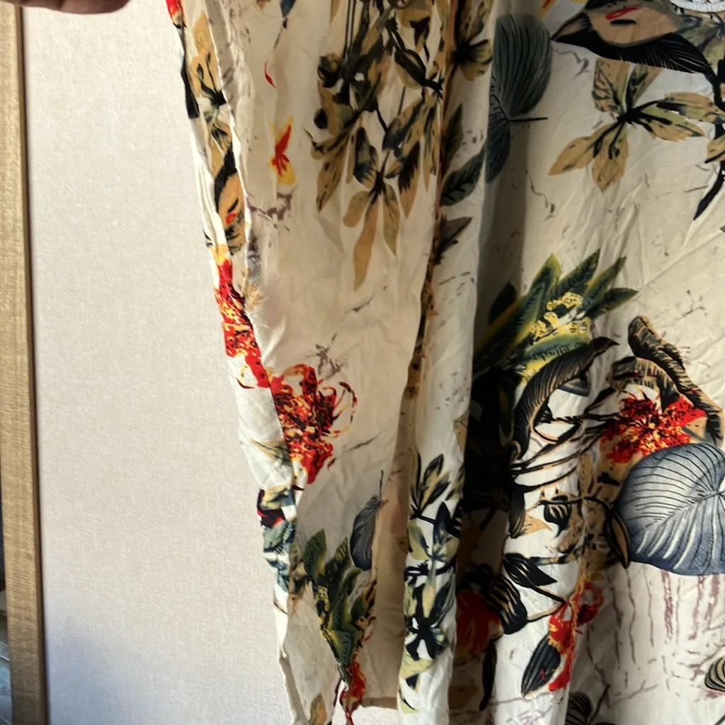 FINAL MARKDOWN Rachel Zoe multi color Patterned  style short sleeve coverup osfm - Image 12