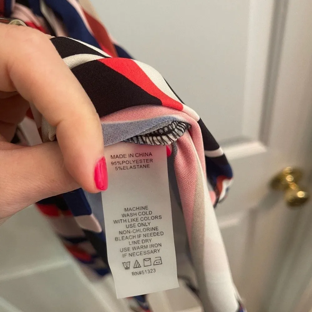 XL Vince Camuto Graphic Zebra Wrap Dress - Image 7