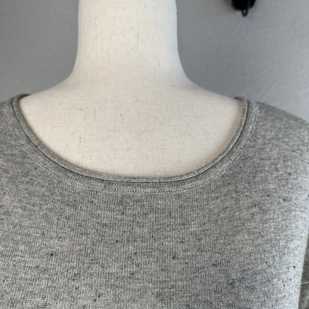 SmartWool Shadow Pine Colorblock Sweater Size M Gray Black Merino Wool Silk - Image 2