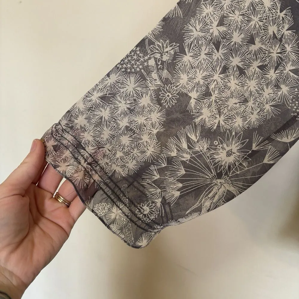 Rebecca‎ Taylor Sheer Faux lace up Blouse size 8 Ruffle - Image 5