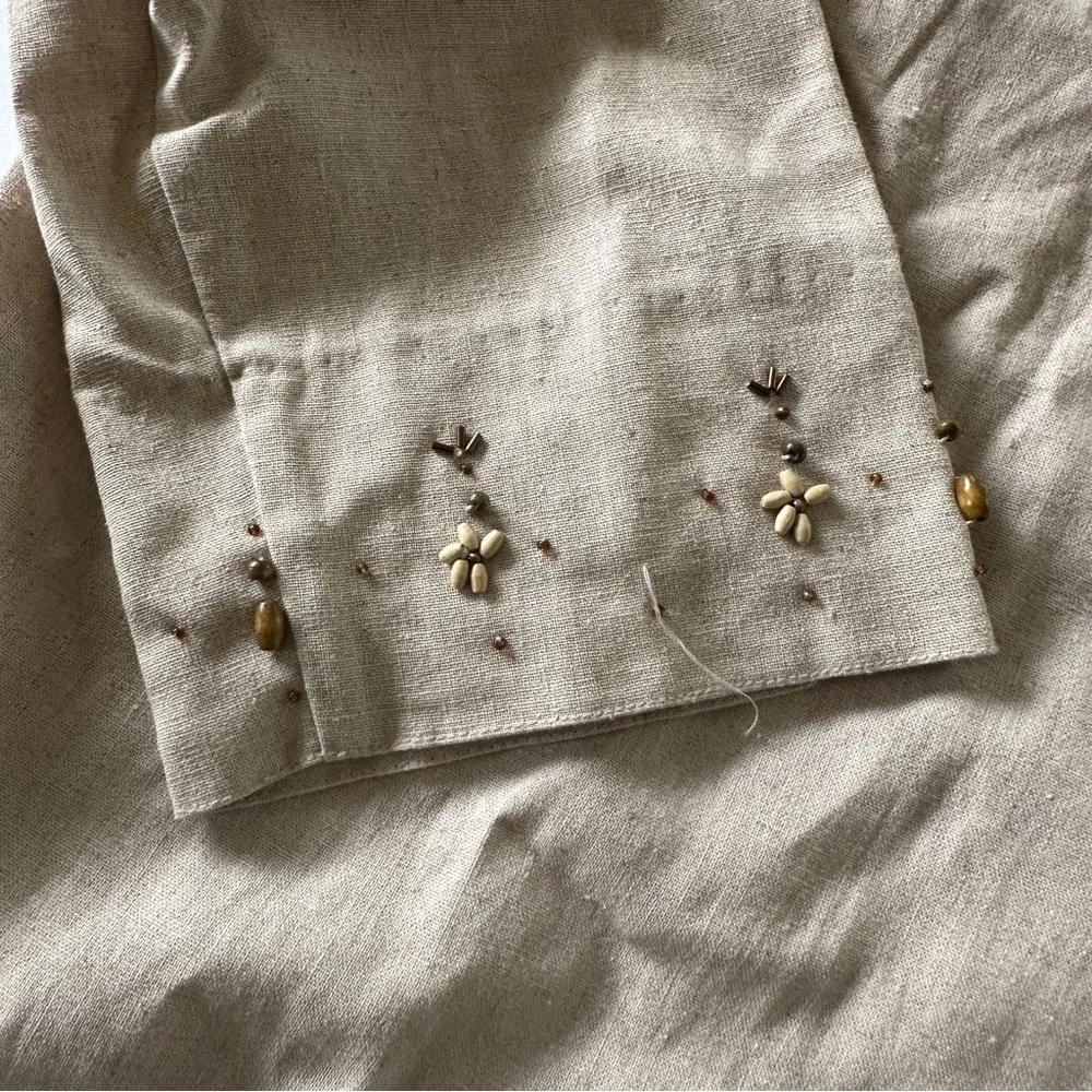 Alfred Dunner Coastal Grandmother Button Up Linen Shirt Size 16 NWT - Image 7