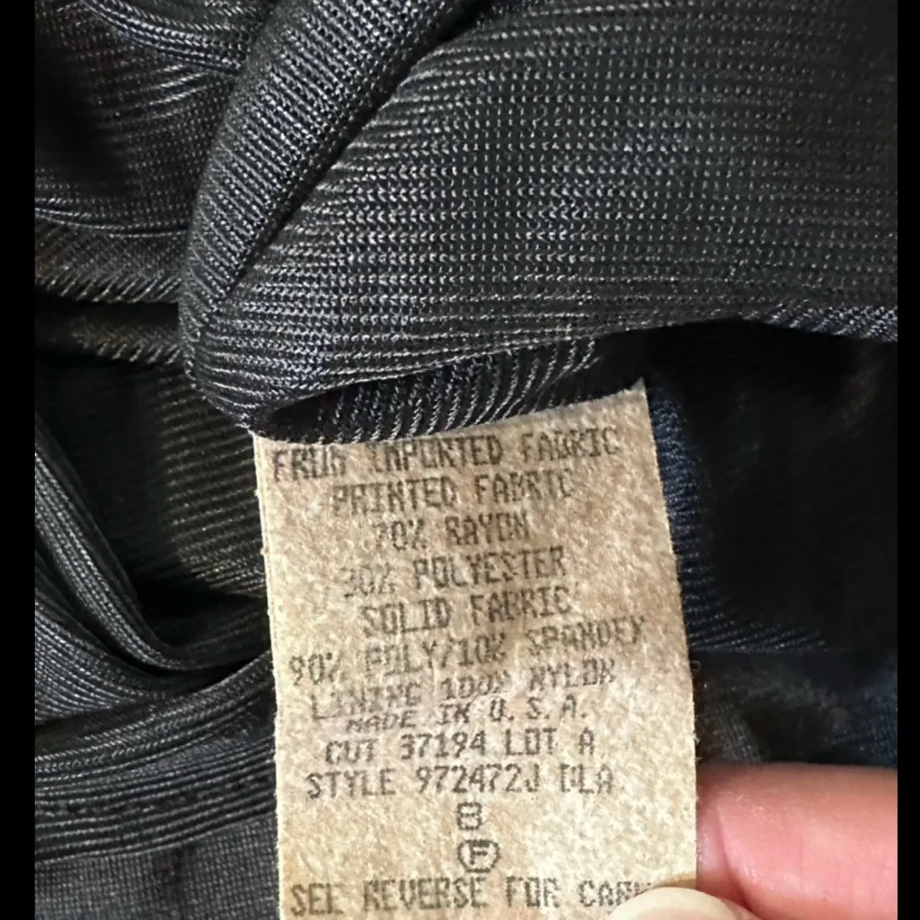 Vtg Carole Little Maxi Dress Womens 8 Black Velvet Burnout Long Sleeves Boho‎ Purple - Image 7