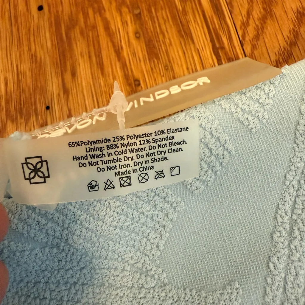 Devon Windsor Paige Bikini bottoms in Mist Size Large Blue - Image 3