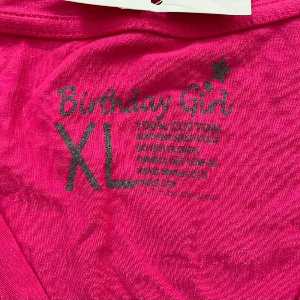Birthday Girl hot pink t - Image 3